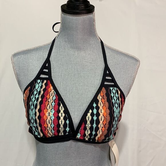 🟢 3for $20 ELLA MOSS The Dreamer multicolor bikini top removable pad NWT sz L - Picture 10 of 11